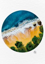 birds eye of the shore