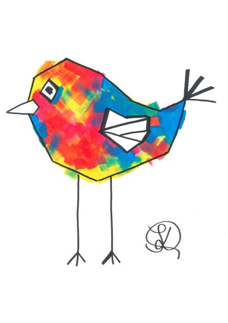 happy little paintings bird