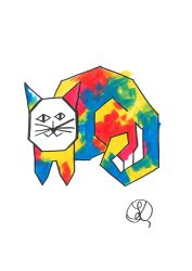 happy little paintings cat
