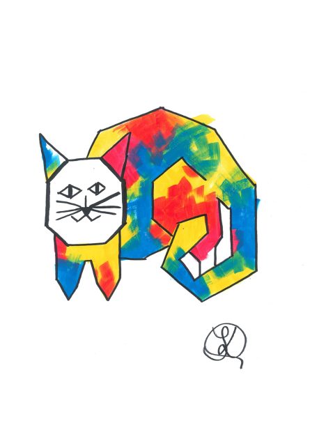 happy little paintings cat