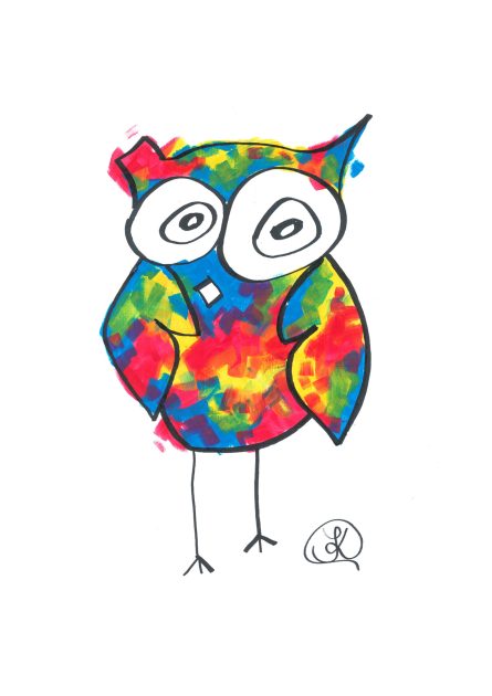 happy little paintings owl two