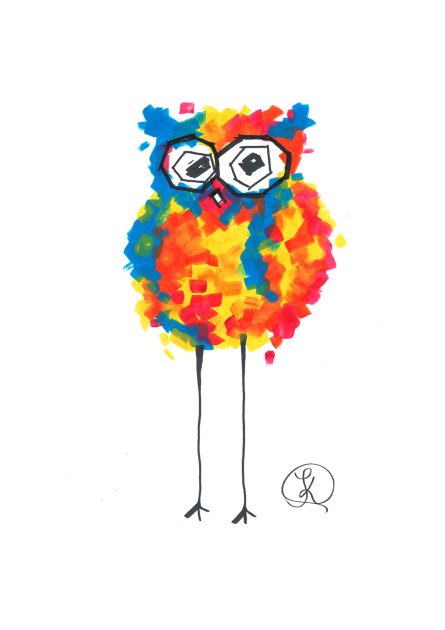 happy little paintings owl three